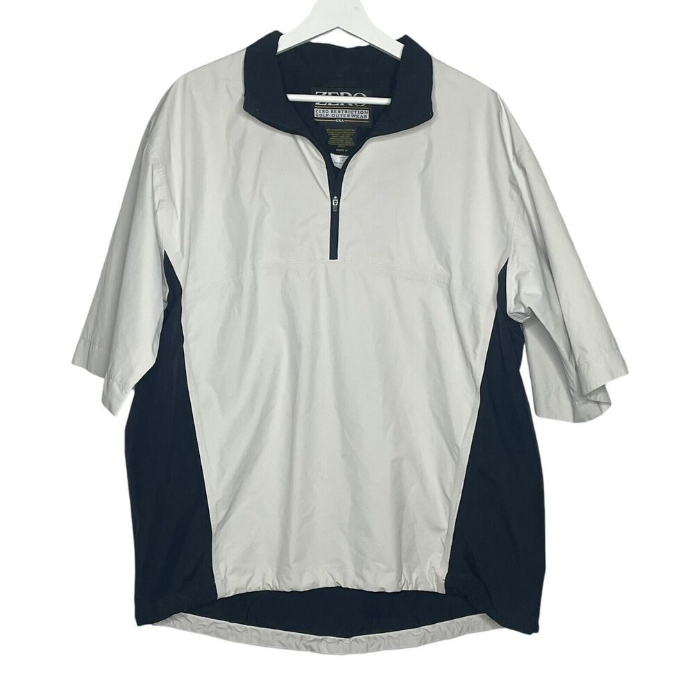 Zero Restriction Lightweight Quarter Sleeve Black/Tan 1/4 Zip Golf Pullover M